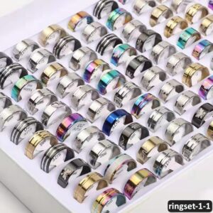 طقم خواتم منوعة موديل رقم 1